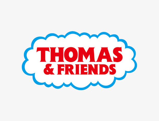 卡通彩色云朵托马斯LOGO免抠