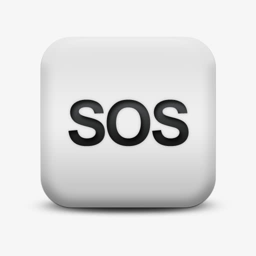 不光滑的白色的广场图标字母数字免抠