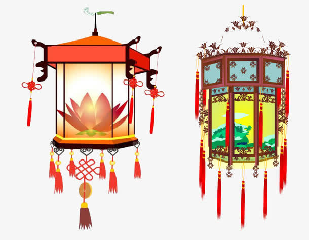 古典中国风宫灯免抠