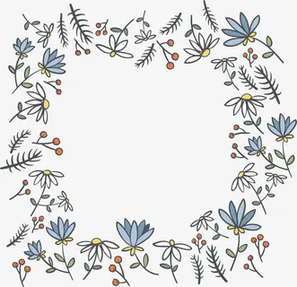 小雏菊装饰框免抠
