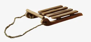 木质雪橇素材免抠免抠