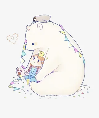 卡通北极熊免抠