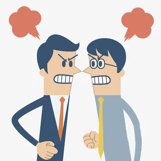 矛盾的纠纷卡通造型免抠