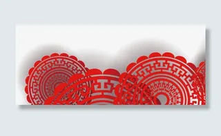 剪纸春节元旦装饰底部免抠