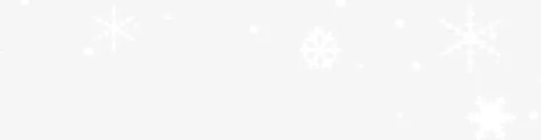 白色冬日雪花创意吊旗免抠