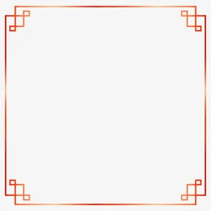 红色中国风框架边框纹理免抠