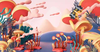 C4D，手绘，卡通，插画高清