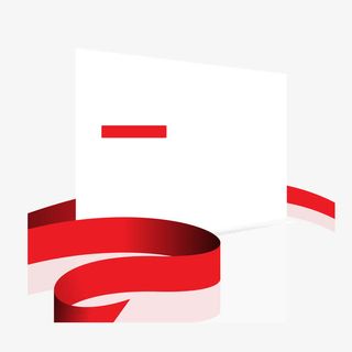 红色的丝带免抠