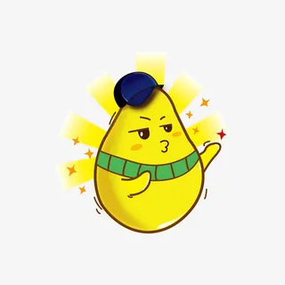 手绘卡通夏日清新吉祥物木瓜免抠