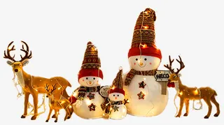 圣诞摆件 雪人 小鹿 场景布置免抠