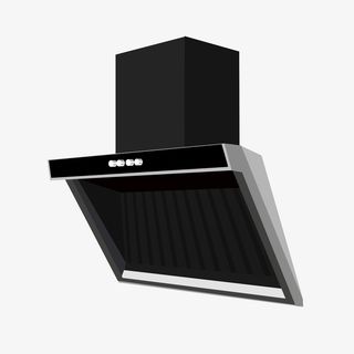 矢量手绘灰色油烟机插画免抠