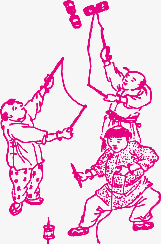 人物剪纸免抠