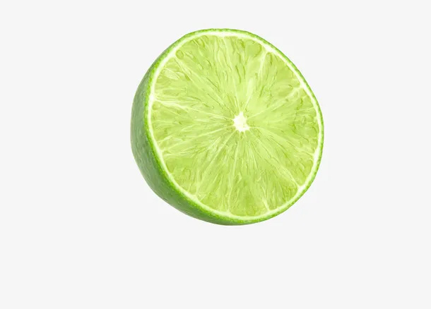 半个绿色的柠檬免抠