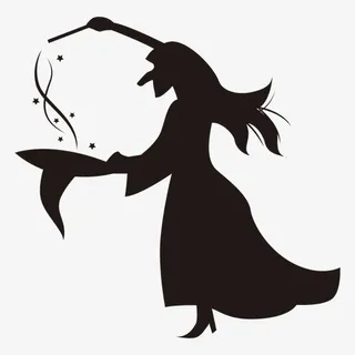 万圣节女巫黑色阴影3免抠