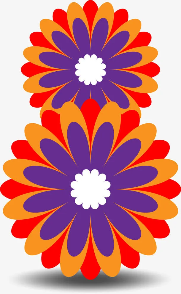 妇女节鲜花组成8字矢量图免抠