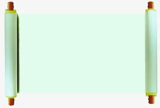 蓝色实木画轴素材免抠