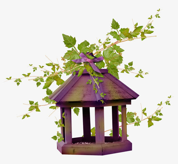 木质鸟笼树枝素材免抠