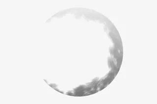 毛边框半月形中空边框免抠