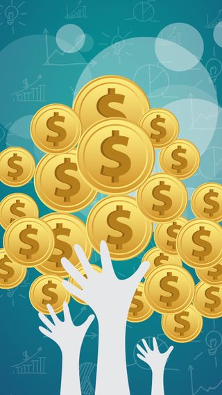 手抓钱币素材背景高清