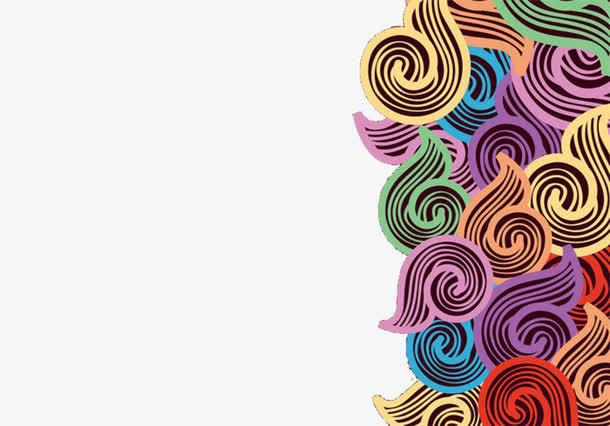 侧边纹理底纹花纹免抠