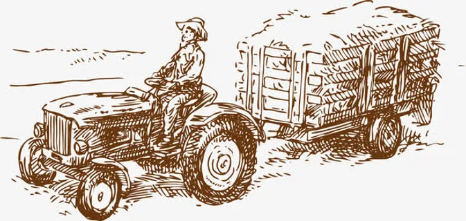 拖拉机矢量图免抠 拖拉机矢量图免抠