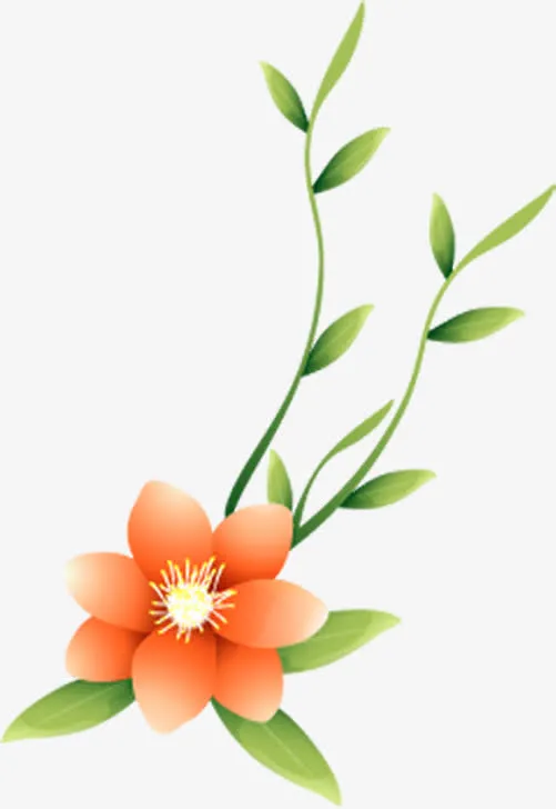 春天手绘可爱花朵植物免抠