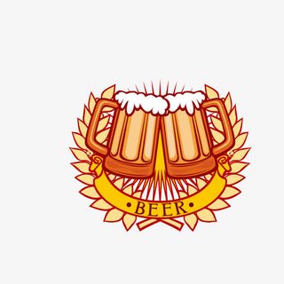 手绘夏日啤酒杯矢量图免抠