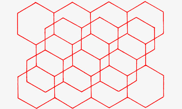 现代装饰六边形免抠