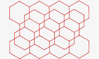 现代装饰六边形免抠
