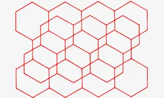 现代装饰六边形免抠