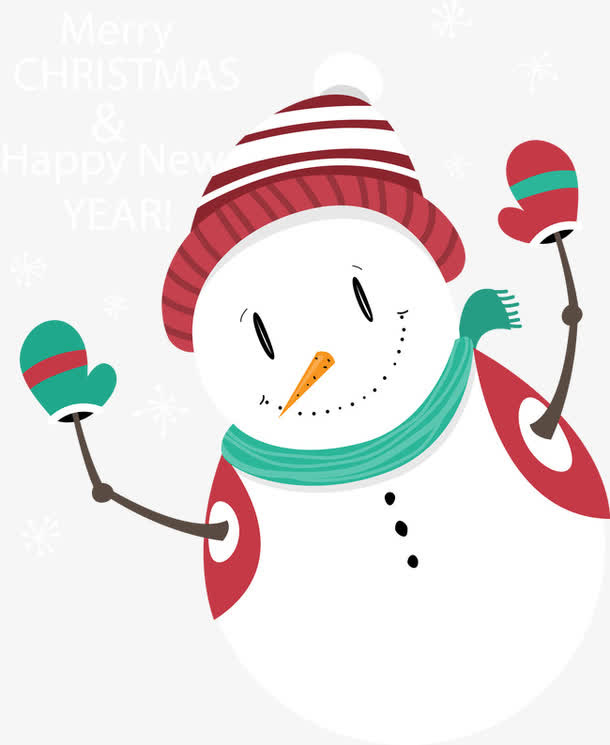 圣诞节雪人矢量素材免抠