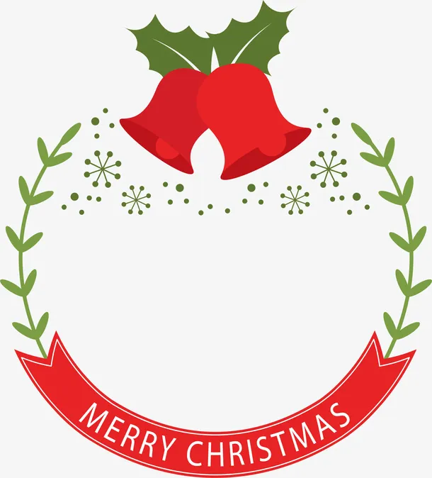 圣诞节铃铛徽章免抠