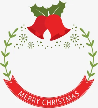 圣诞节铃铛徽章免抠