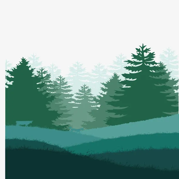 山峰与森林免抠