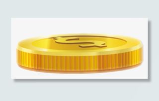 漂浮的金币散落的金币免抠