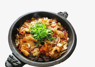 椒盐石锅鱼免抠