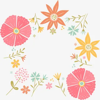 春暖花开美丽花朵免抠