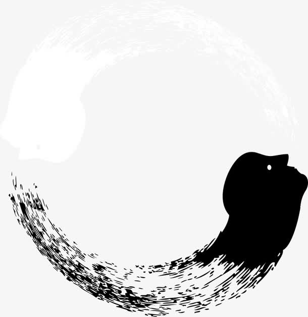 矢量笔触太极免抠