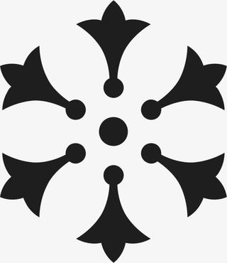 角花底纹花型对称平面图形免抠