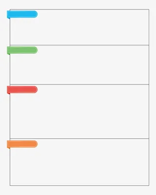 彩色标签分类简约表格斜免抠