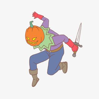 万圣节南瓜怪刺客免抠