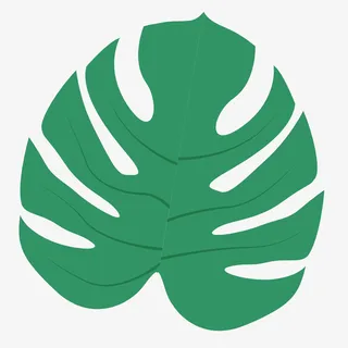 绿色分叉的树叶免抠