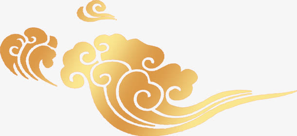 金色祥云创意背景图