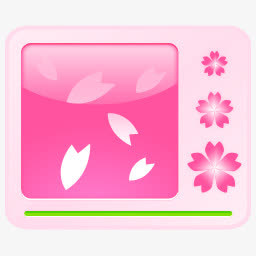 可爱日本樱花透明标志图标免抠