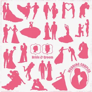 婚礼新人图标免抠