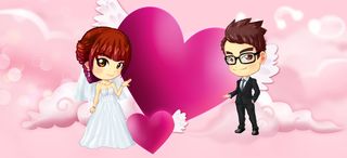 520告白日粉色爱心云层卡通背景高清