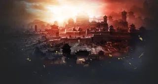 阳光红色游戏场景玄幻免抠