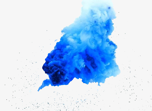 蓝色爆炸粉尘PNG免抠
