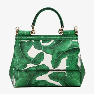 Dolce&Gabbana绿叶手提包免抠