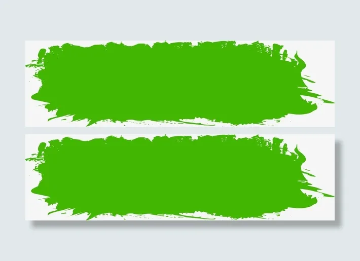 绿色不规则笔刷素材图免抠